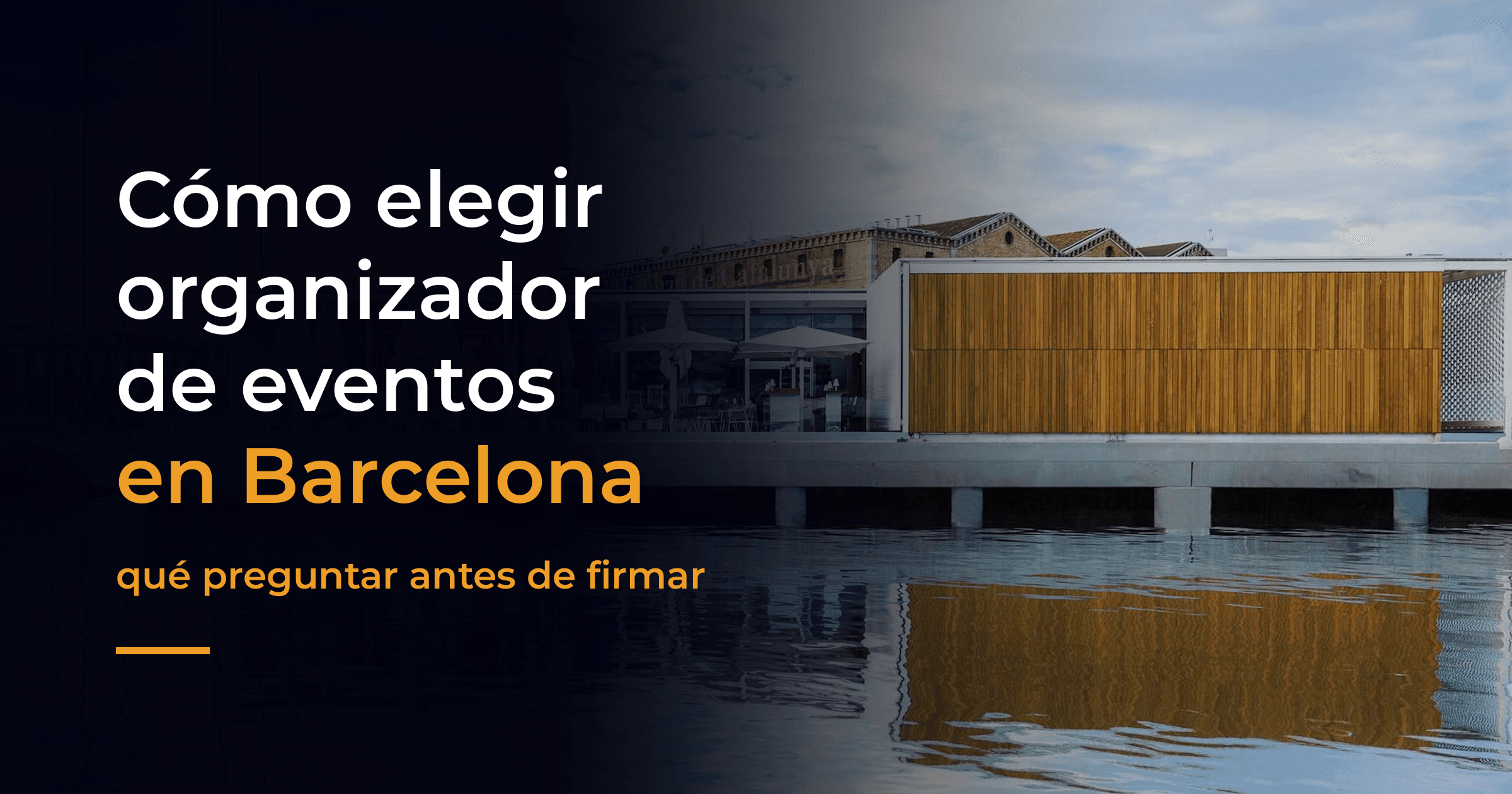 Espacio para eventos junto al agua en el Port Vell de Barcelona, con terraza y veleros amarrados Espacio para eventos junto al agua en el Port Vell de Barcelona, con terraza y veleros amarrados