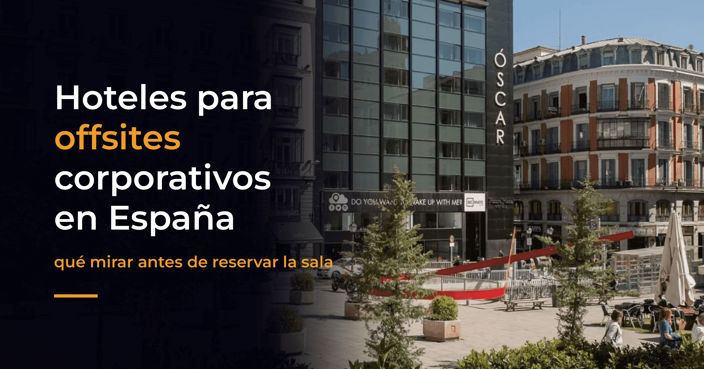 Hotel con sala de reuniones preparada para un offsite corporativo en España Hotel con sala de reuniones preparada para un offsite corporativo en España